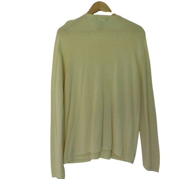 Sag Harbor Size Large  Cardigan with Attached Cami Sweater Ivory Modest - Picture 5 of 5